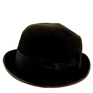 Vintage St. Regis Long Oval Hat Fedora Wool Water Repellent 70s Brown 7 3/8